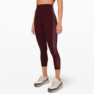 Align Pant Super High Rise Crop 23” *Velvet - Garnet - Size 4
